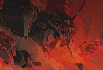 Smoky Design neon genesis evangelion mech eva eva unit 01 wallpaper Poster