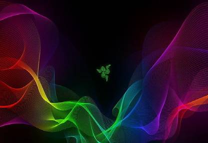 Smoky Design razer pc gaming colorful logo wallpaper Poster