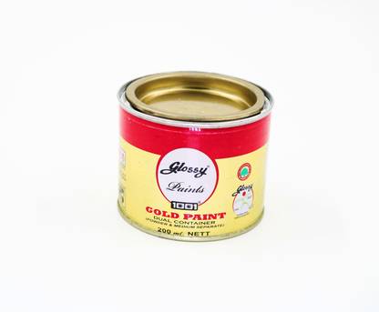 1001 HIGH QUALITY GOLD PAINT DUAL PACK (POWDER & MEDIUM SEPARATE) WITH SMOOTH FINISH Golden Enamel Wall Paint