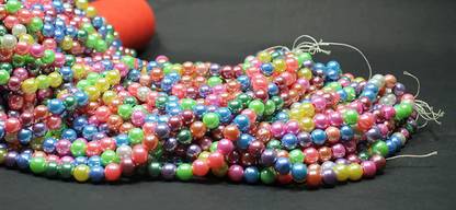 Royal Villa 500 Multicolor Beads 6mm for Craft Jewellery Embroidery Making Purpose .