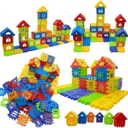 VniQ 148+PCS Creative House Building Blocks Toys for Girls and Boys Multi Colored