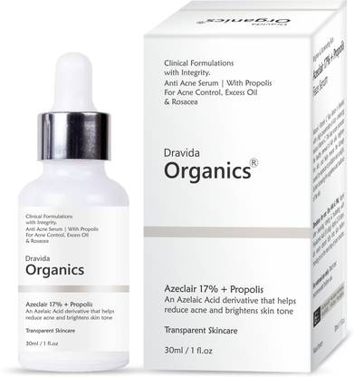 Dravida Organics Azeclair Face Serum for Acne, Oil Control & Rosacea