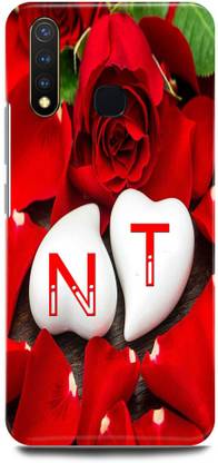 JUGGA Back Cover for Vivo Y19, 1915, N LOVES T NAME,N NAME, T LETTER, ALPHABET,N LOVE T NAME
