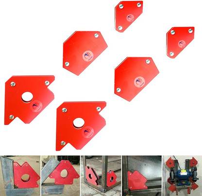 Mass Pro 6pc Multi Angle Magnetic Welding Holder Clamps Set Strong Magnet For Alignment Inverter Welding Machine