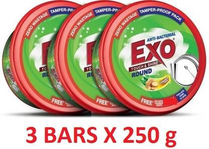Exo Touch & Shine Round Dishwash Bar (3 X 250 g) Dishwash Bar