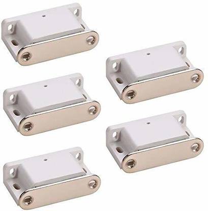 EKSKWIZET Door Catcher Magnet for Cabinet Wardrobe Door (White) Pack of 5 Pcs Door Mounted Door Stopper