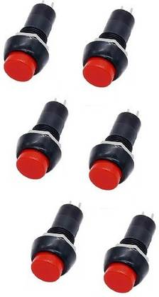 ATEKT Push ON Push OFF Switch Button 2 Pin ON-OFF Latching Push Button Switch AC DC Electronic Components Electronic Hobby Kit