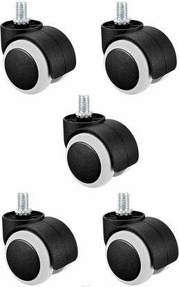 WON Set of 5 Thread Type Castor Wheel for Revolving Chairs for office (50 mm) Table Legs