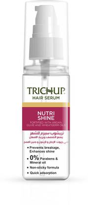 TRICHUP Nutrishine Hair Serum Fortified With Argan,Olive And Wheatgerm Oils - 60 ml