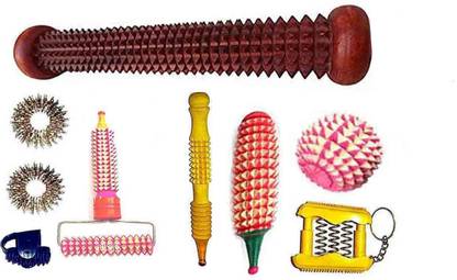 Silistar S-TRBCJRT-0001 Silistar 9 Pcs Acupressure Massager For Foot Exercise along with Multi Use Massager