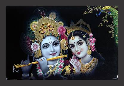 SNDArt राधा कृष्ण रिलीजियस फ्रेम