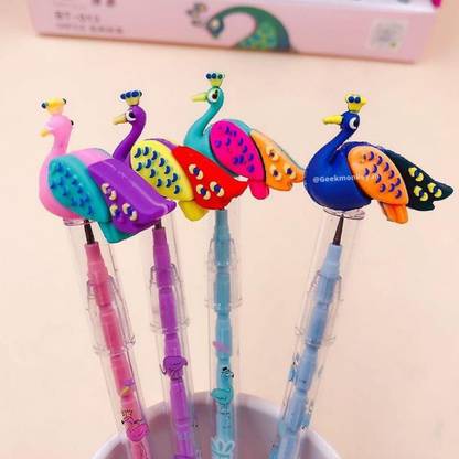 SARASI Beautiful Designer FLAMINGO Pencil For Kids, (Pack Of: 4)[Random Color] Pencil