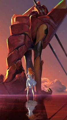 Evangelion Eva 02 Anime Asuka Eva 02 Neon Genesis Evangelion Matte Finish Poster Paper Print