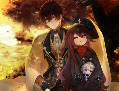 Genshin Impact Xiao Lumine Liyue And Paimon Video Game Matte Finish Poster Paper Print