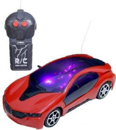AS TRADERS Wireless Remote Control Fast Modern Car With 3D Light CAR_RC_RED