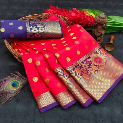 Kanjivaram Art Silk, Cotton Silk Saree