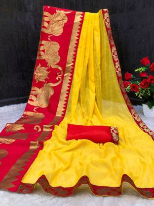 Chanderi Cotton Blend Saree