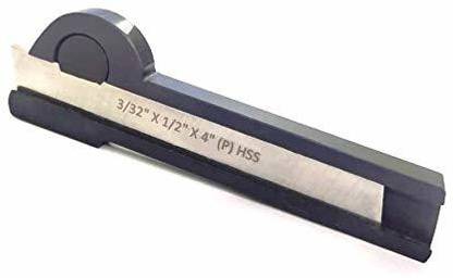 Bliudskill Lathe Cut off Parting Tool Holder 3/4" Width & HSS Blade 3/32" x 1/2"x 3-1/2" Tennis Holder