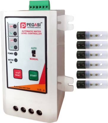 PEGASI Water Level Controller Fully Automatic Motor Pump On Off with 6 Sensors for 5hp Wired Sensor Security System
