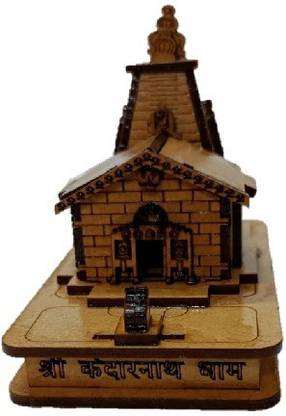 Amoksh Collection Kedarnath temple Mandir Decorative Showpiece  -  10 cm
