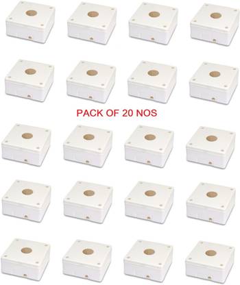 99Gems PVC Junction Box FOR CCTV CAMERA (PACK OF 20) Square Softbox