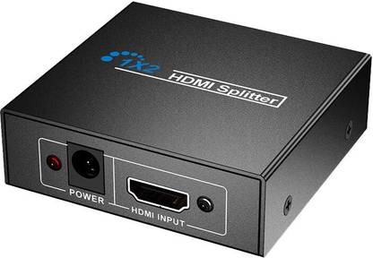 microware  TV-out Cable 1X2 HDMI Splitter, 1 Port to 2 HDMI Display Duplicate/Mirror Powered Splitter