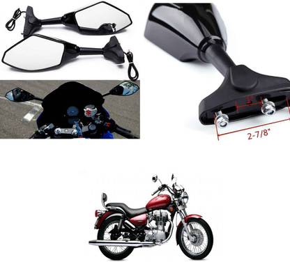 PECUNIA Power Rear View Mirror For Royal Enfield Universal For Bike