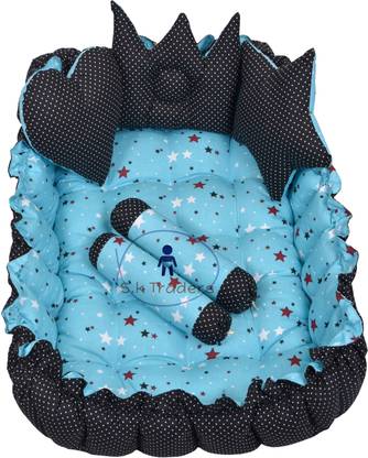 SK TRADERS Rectangle 4 IN 1 Cotton baby beddin g set Baby Bedding set rectangle