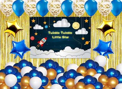 Theme My Party Twinkle Twinkle Little Star Birthday Decoration Combo Party Supplies Kit