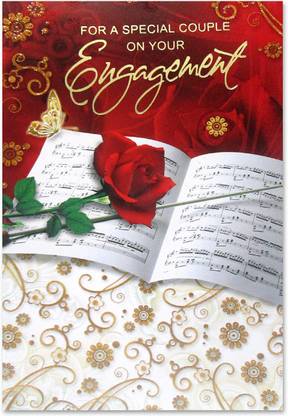 GIFTICS Happy Engagement Wishes Greeting Card