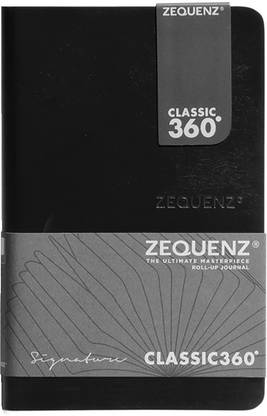 Zequenz A6- Size Signature Classic Note Book Black Blank A6 Notebook Blank 170 Pages