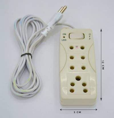 Prop It Up ELECTRIC BOARD EXTENSION CORD POWER STRIP MULTI PLUG 1+3 SOCKET 1 + 2M cbl 6 A Four Pin Socket