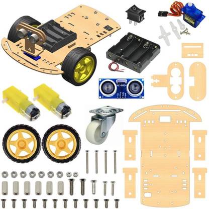 SunRobotics Robotics Chassis with Motors Wheels and Accessories - MDF WOOD (2WD V2) Electronic Components Electronic Hobby Kit
