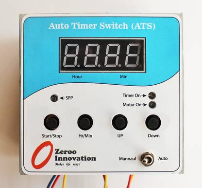 Zeroo Three Phase 1 Min To 24Hr Auto Timer Switch for Agriculture Pumps Programmable Electronic Timer Switch