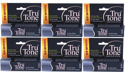 TRU tone Hair Dye Stick - 6 x 7.5 g Packs , Black