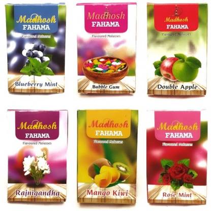 FAHAMA BR6 BLUEBERRY MINT, BUBBLE GUM, DOUBLE APPLE, RANJIGANDHA, MANGO KIWI, ROSE MINT Hookah Flavor
