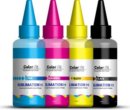 Colorfill Sublimation Compatible Ink For Epson L130, L220, L360 Black + Tri Color Combo Pack Ink Bottle