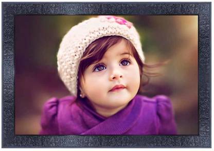 pnf Poster And Frame New Born Baby Wooden Photo Frame | For Baby Room Decoration Digital Reprint 10.5 inch x 13.5 inch Painting