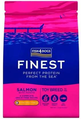 Applaws Fish4Dogs Finest Salmon, Dry Dog Food, Toy Breed Adult, 1.5-Kg Salmon 1.5 kg Dry Adult Dog Food
