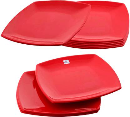 Heart Home Set of 9 Square Plastic Dinner Plates Sets Dinner Plate