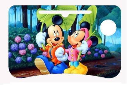 Manav Enterprises Mickey Mouse and minnie mouse Wood Portable Laptop Table (Finish Color - multi) Metal Portable Laptop Table