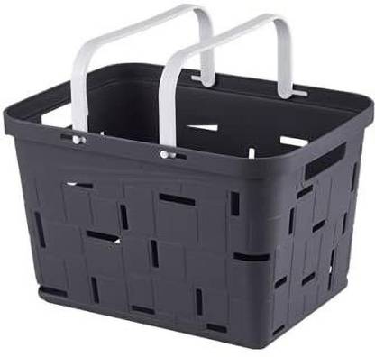 Homies Plastic RECTANGULAR BASKET WITH HORIZONTAL VERTICAL HOLLOW PATTERN Storage Basket