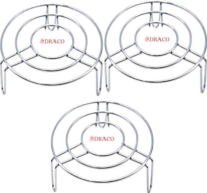 DRACO Hot Pot Stand Cooker stand pack of 3 steel Trivet