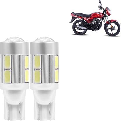 Rhtdm T10 LED Parking Light 10 SMD Super Bright For CT100 License Plate Light Motorbike, Car LED for Bajaj (12 V, 18 W)