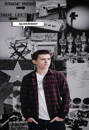 tom holland actor cute wallpaper Poster Paper Print