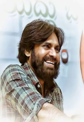 pawan kalyan actor pavankalyan pawankalyan telugu wallpaper Poster Paper Print