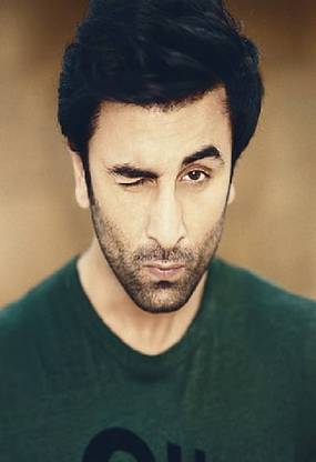 ranbir kapoor bollywood actor wink wallpaper Poster Paper Print