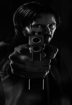 Smoky Design john wick actor amoled black johnwick keenu walpaper wallpaper Poster