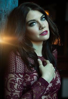 lauren cohan actress brunette red lipstick actor wallpaper Poster Paper Print