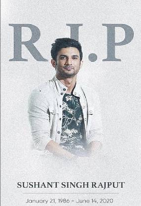 sushant actor bollywood cinema rip ssr sushant singh rajput wallpaper Poster Paper Print